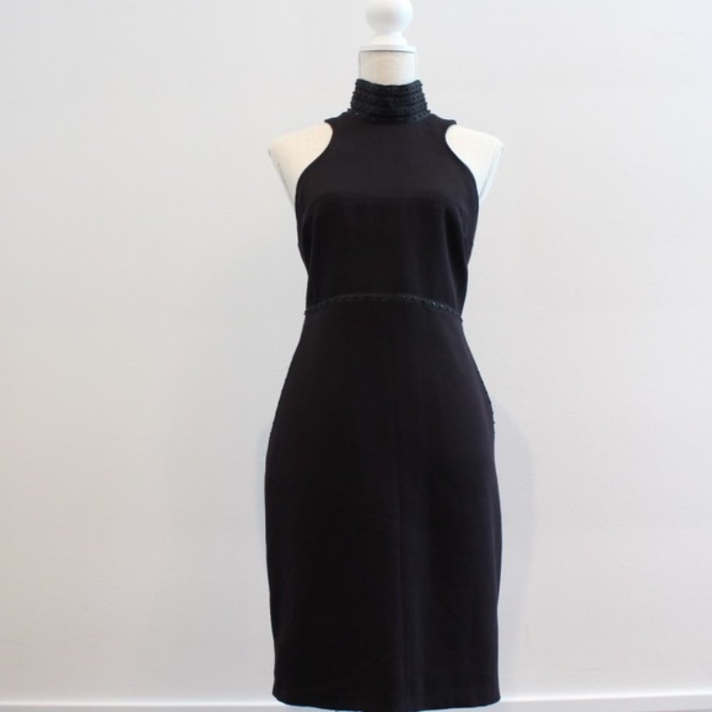 Karl Lagerfeld Black Studded Halter Dress 8 #4680 - Picture 2 of 8